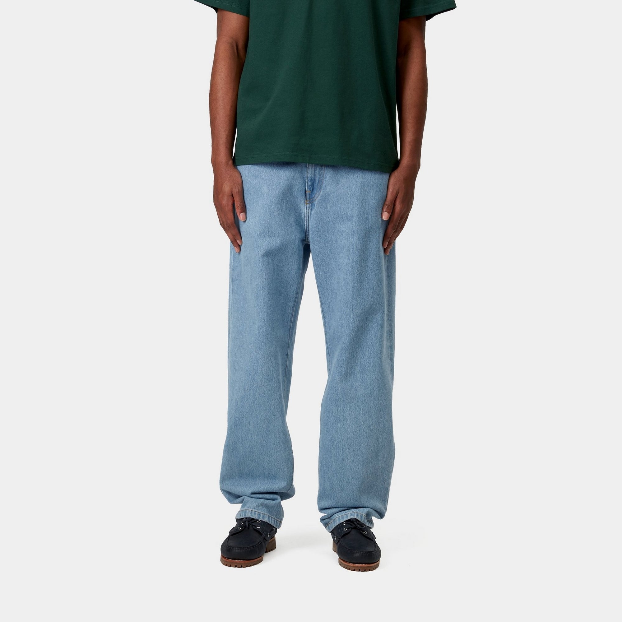 Men's Aaron Pant - Stone Bleached Blue Denim Jeans for Casual Wear & Everyday Comfort