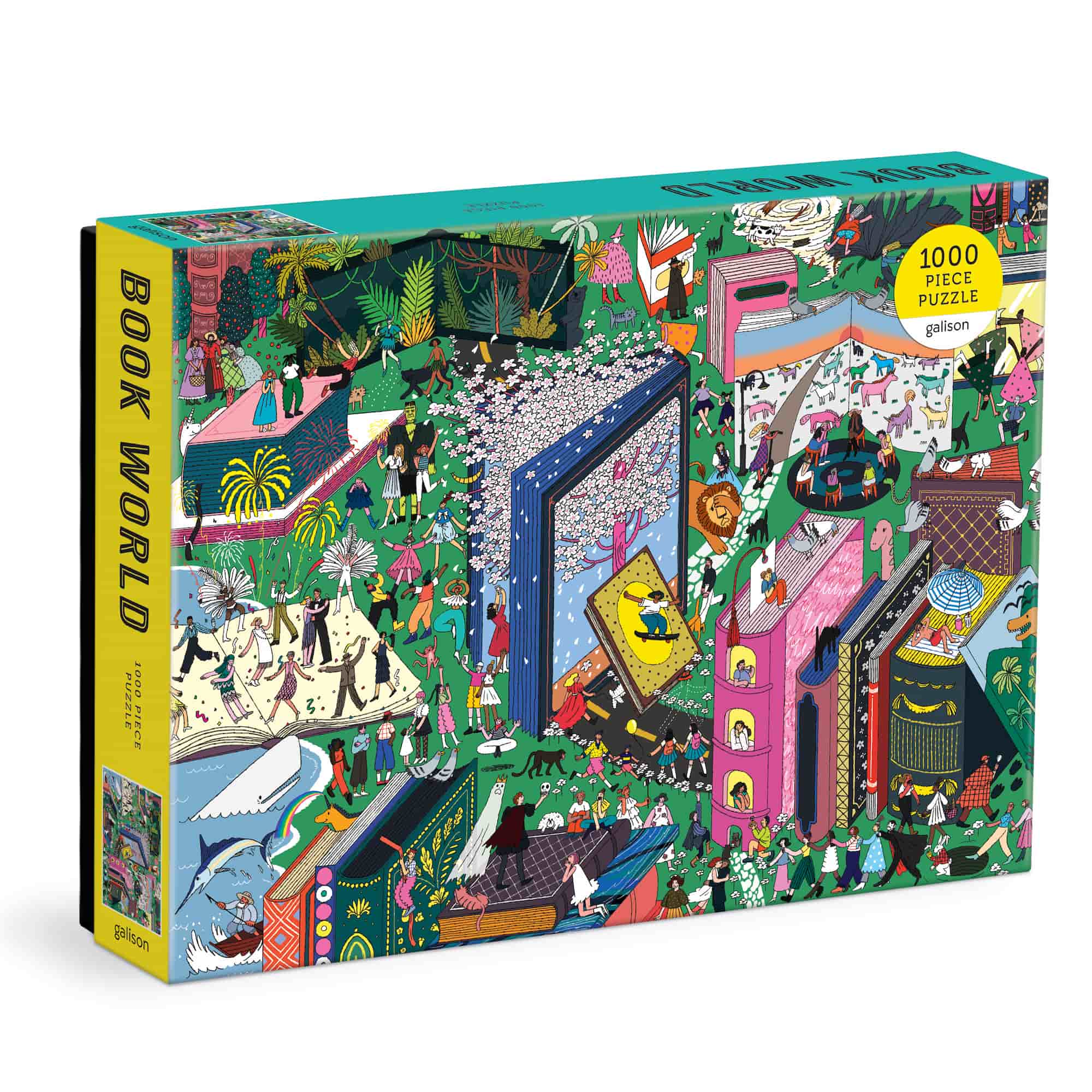 Book World 1,000 Piece Jigsaw Puzzle for Adults - Challenging Educational Puzzle with Vibrant Book Cover Art - Perfect for Family Game Night & Classroom Activities