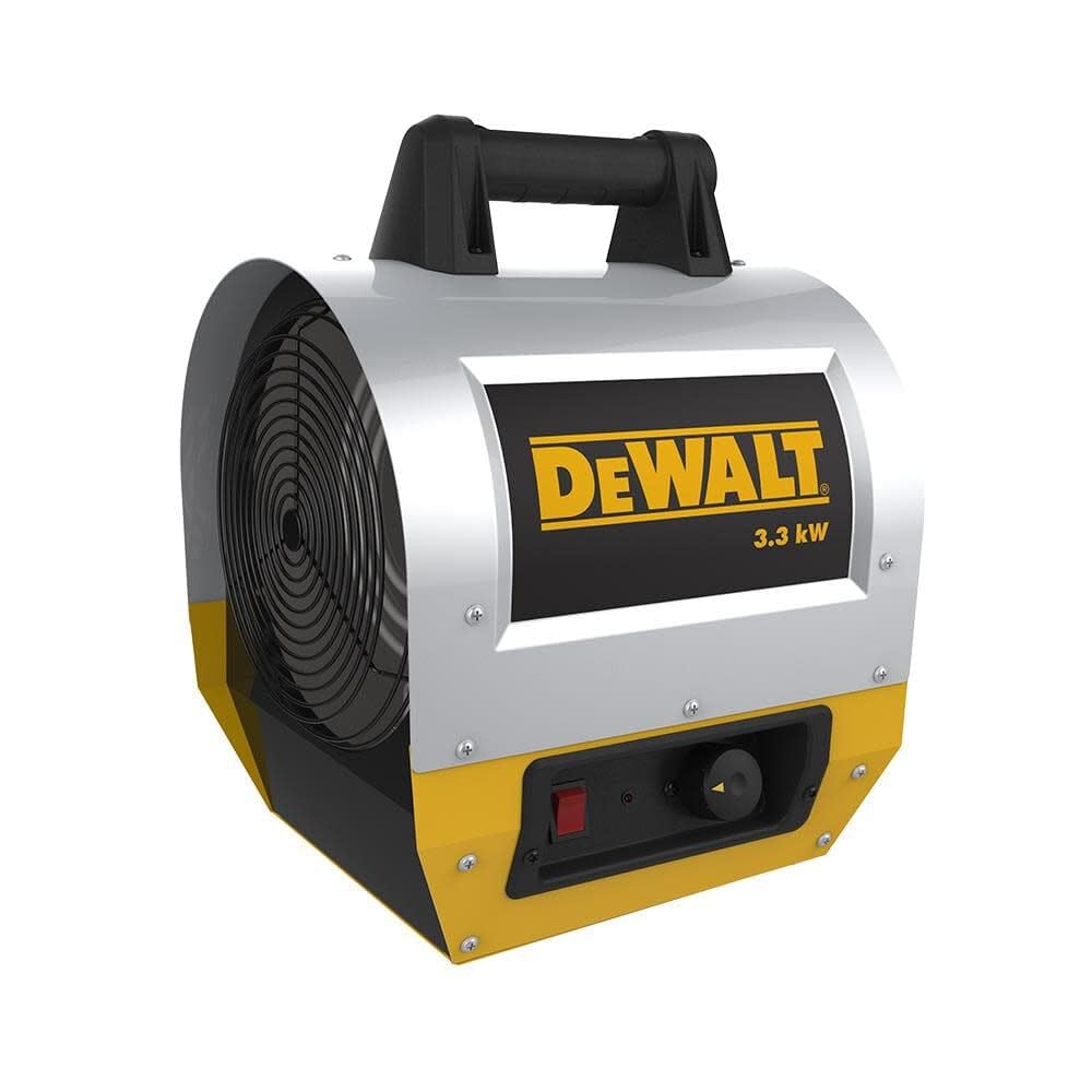 DEWALT 3.3KW Forced Air Electric Heater - Portable Construction Heater for Job Sites, Garages & Workshops - Fast Heating with Adjustable Thermostat