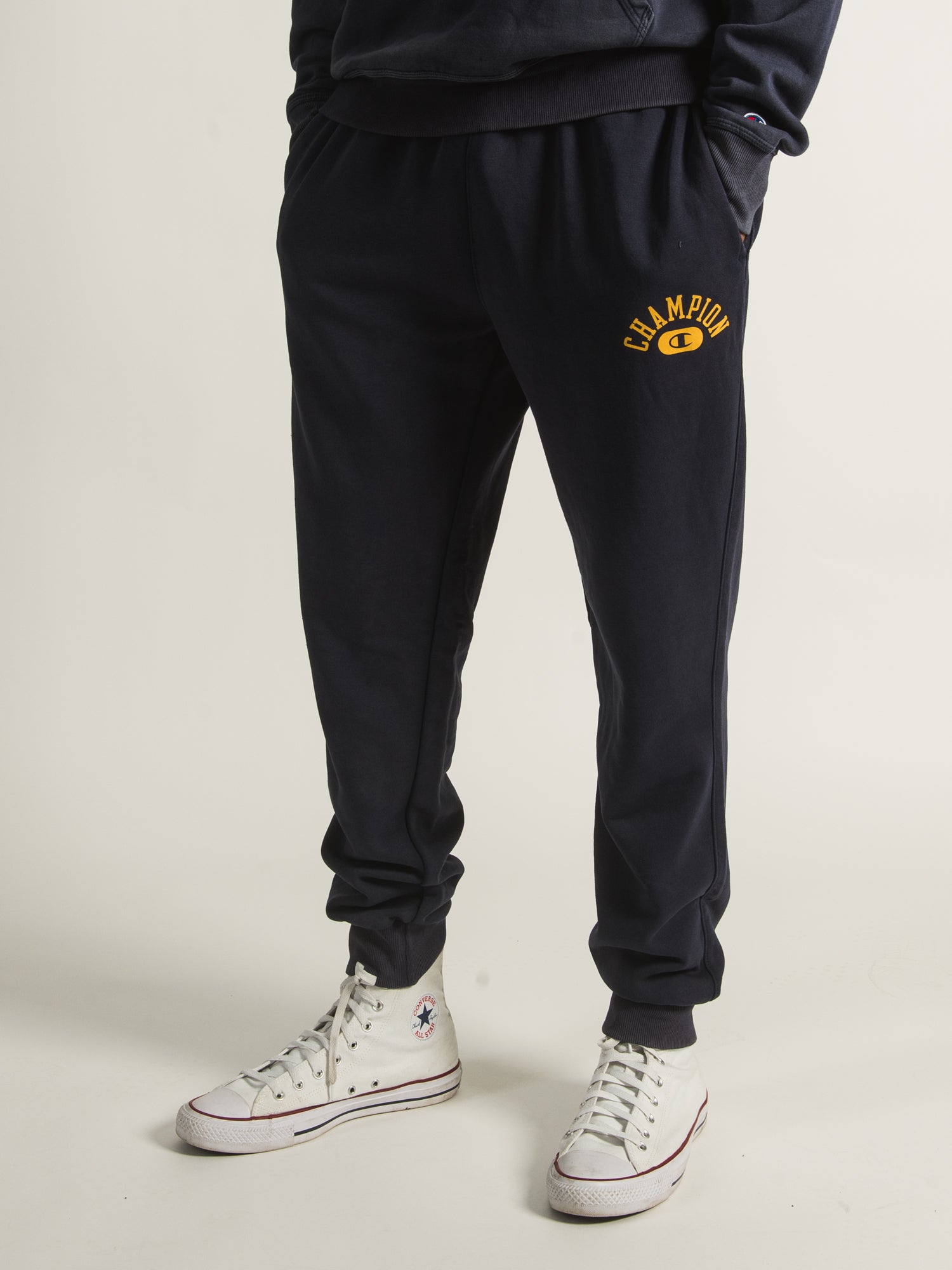 Champion Vintage Wash Varsity Jogger Pants - Men's Athletic Sweatpants for Casual Wear & Gym Workouts - Clearance Sale