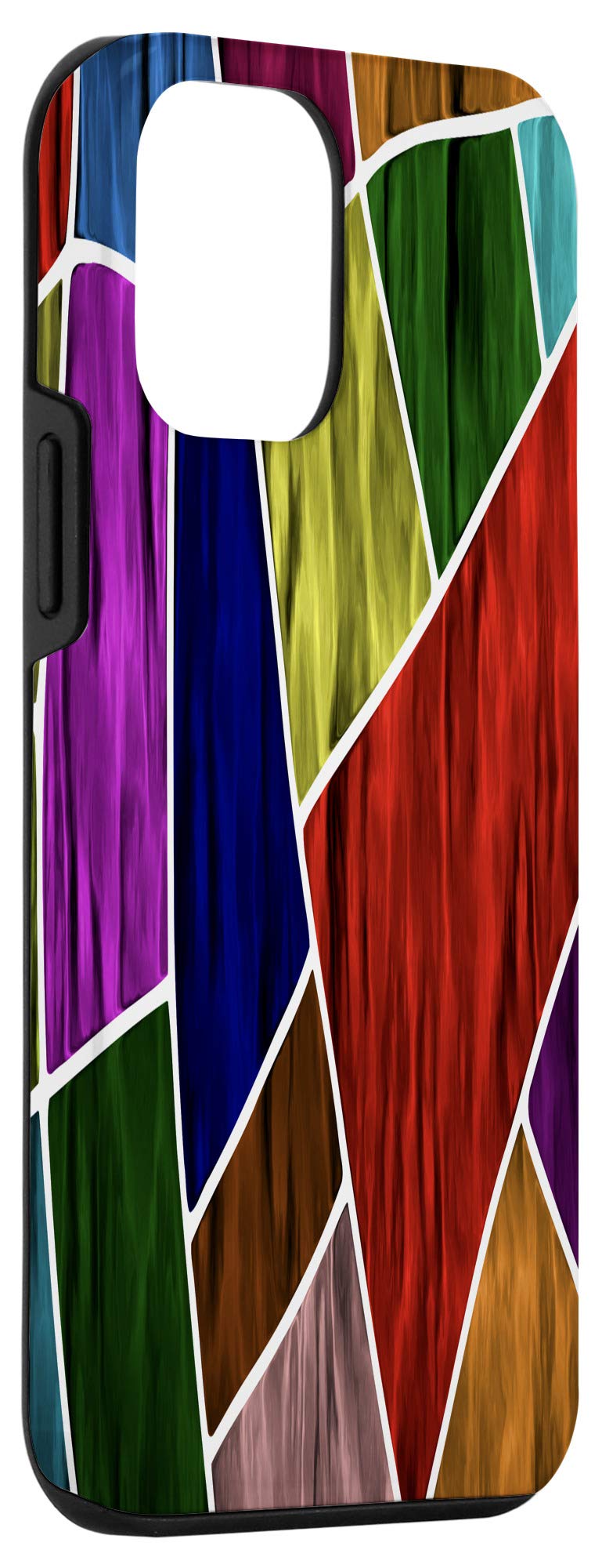 iPhone 12 Mini Mosaic Art Case - Jewel Tone Stained Glass Design for Style Protection