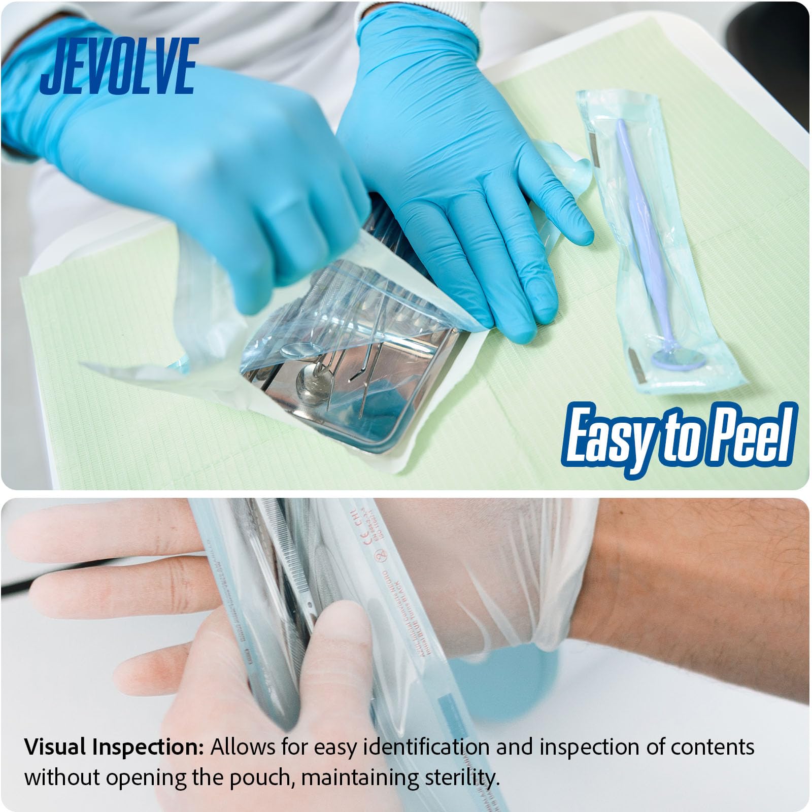 1000 Pack Self Seal Sterilization Pouches 5.25