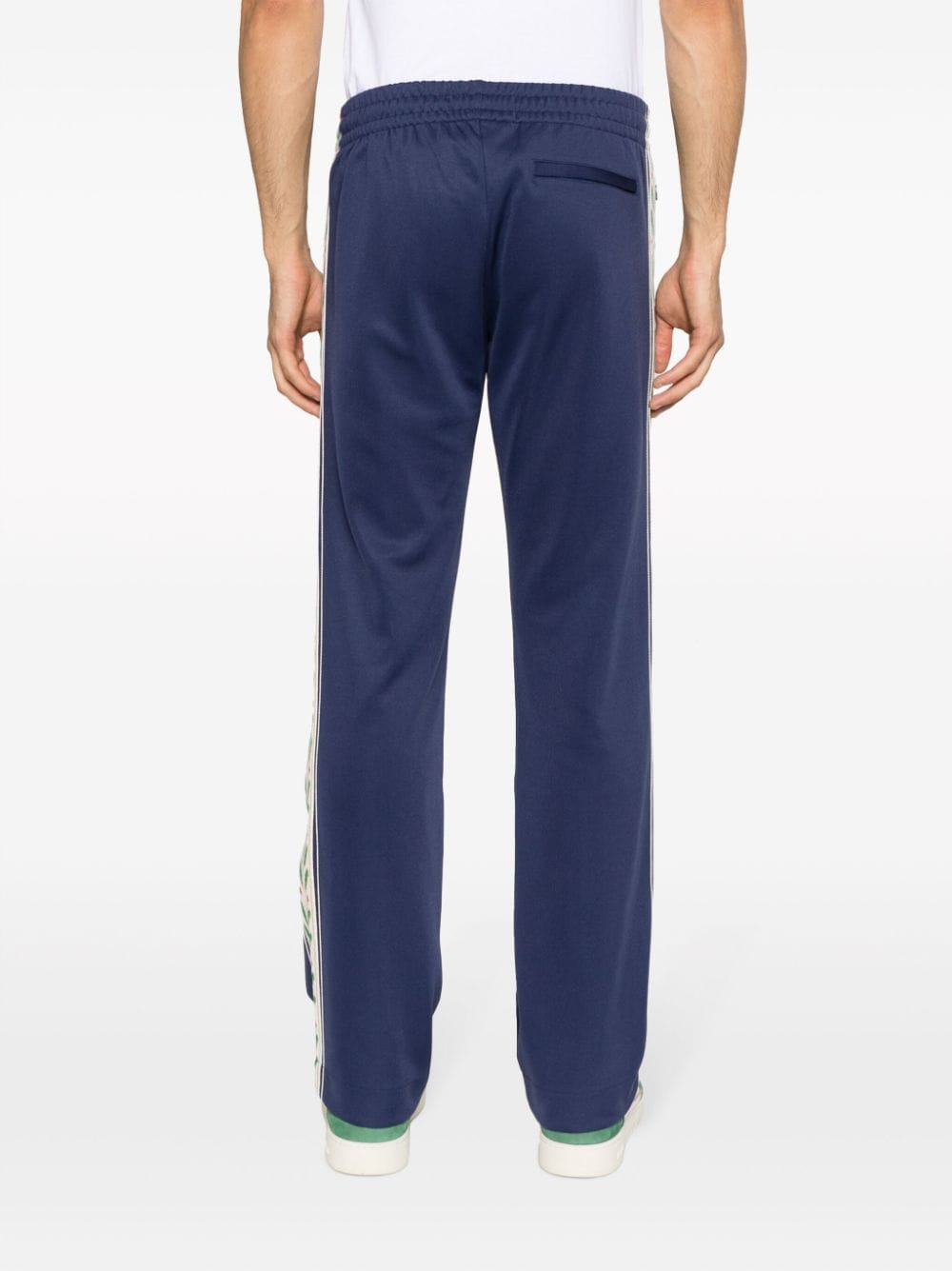 Casablanca Blue Trousers for Women - High Waisted Slim Fit Pants - Comfortable & Stylish for Work, Office, and Casual Wear