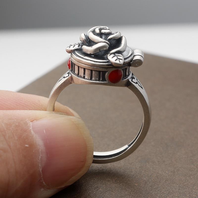 Vintage Openable Adjustable Ring - 925 Sterling Silver Plated White Gold Jewelry for Women - Perfect for Weddings, Parties & Everyday Elegance