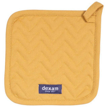 Dexam Heat Resistant Ochre Potholder Set of 2 - Premium Kitchen Oven Mitts for Cooking, Baking & Grilling - Perfect for Hot Pans, Baking Trays & BBQ Accessories