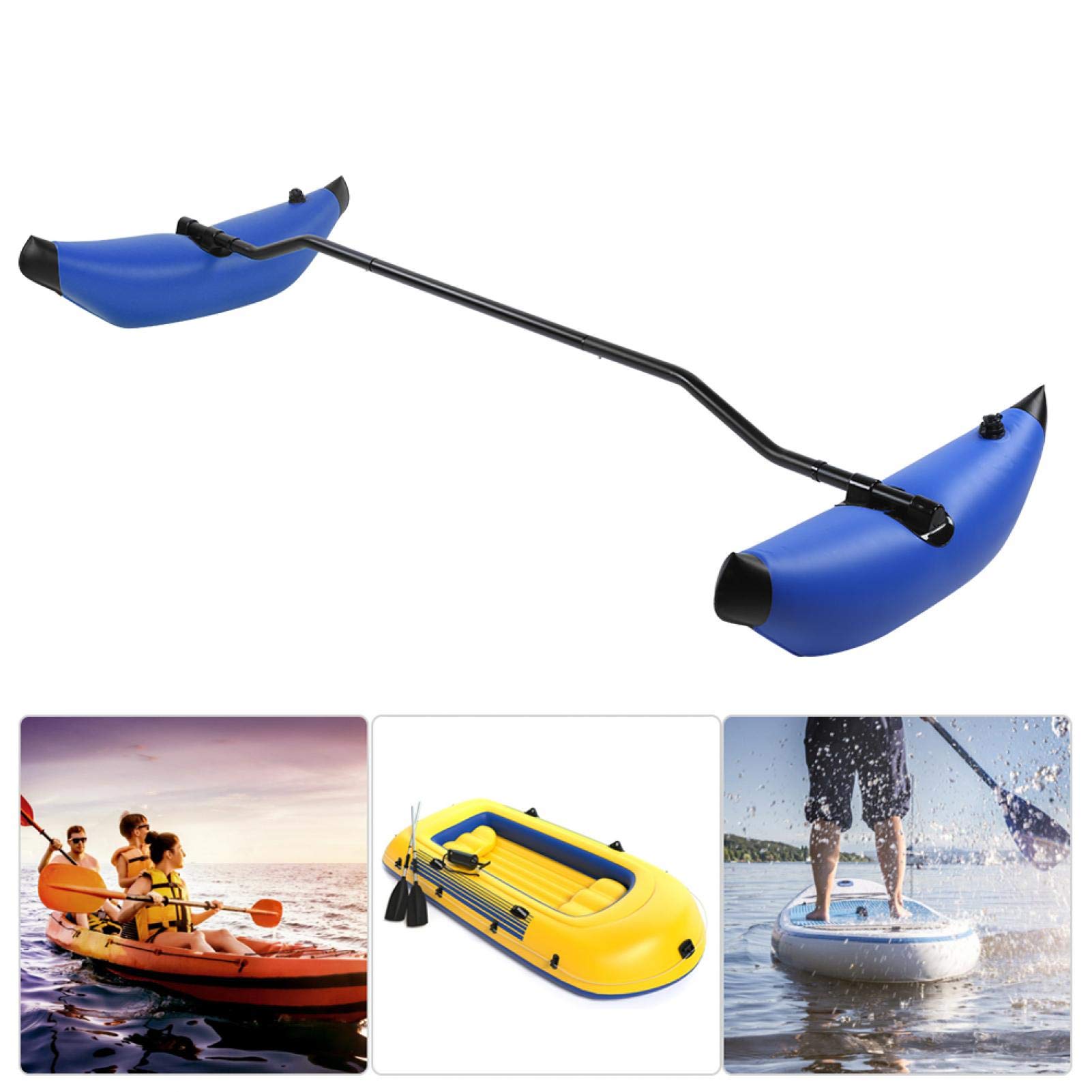 **Inflatable Kayak Stabilizer Outrigger Kit - PVC Canoe Balancing Float Accessory for Paddling & Fishing | Kayak Stabilizer for Inflatable Kayaks & Canoes | Outdoor Water Sports & Boating (Blue)**