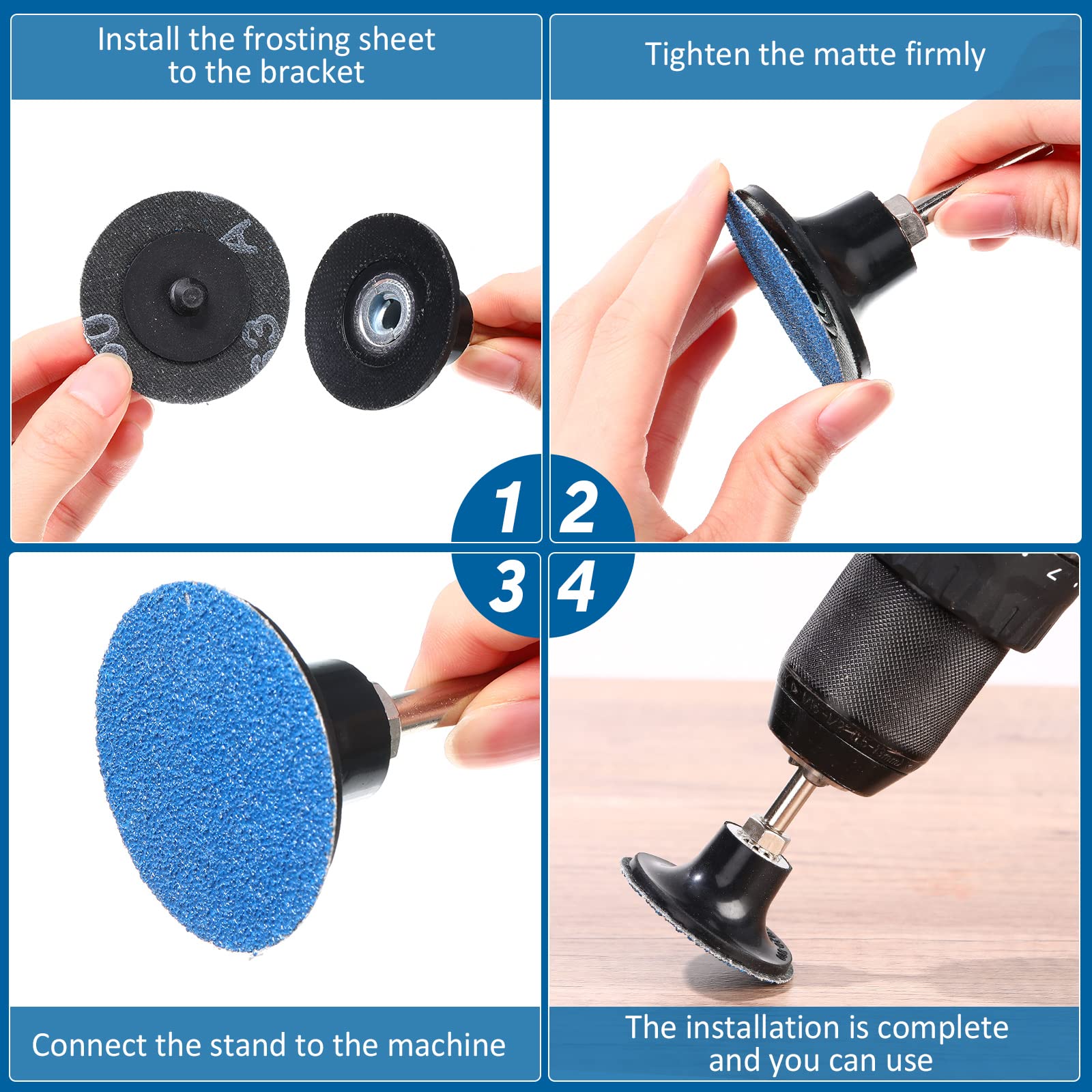 150 Pcs 2 Inch Sanding Discs for Die Grinder - 60 Grit Abrasive Grinding Wheels for Surface Finishing, Polishing, Rust & Paint Removal - Perfect for Metal, Wood & DIY Projects