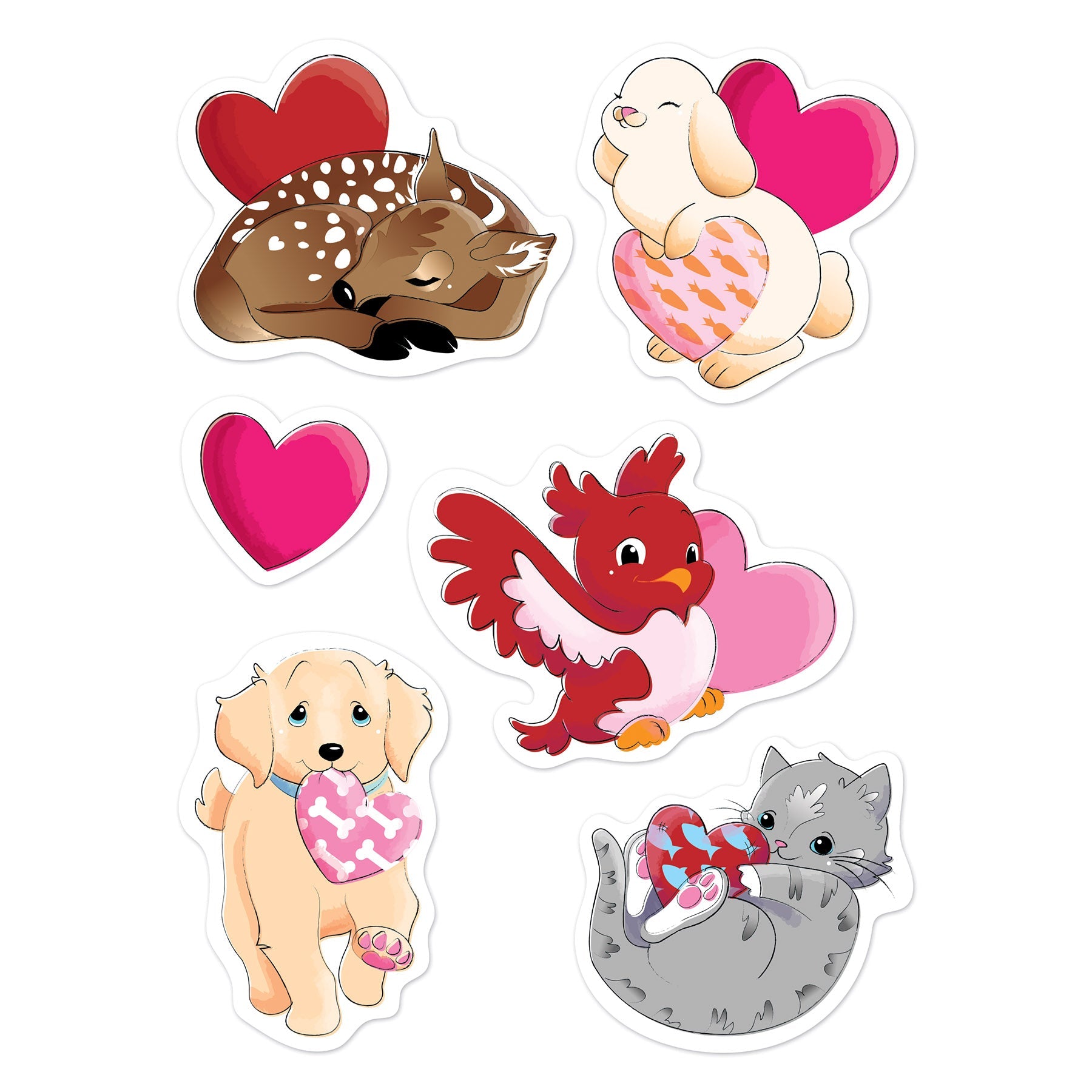12 Packs Beistle Valentine's Day Stickers 4/Pack - 48 Count Heart Stickers for Kids, Classroom, Scrapbooking & Party Decorations