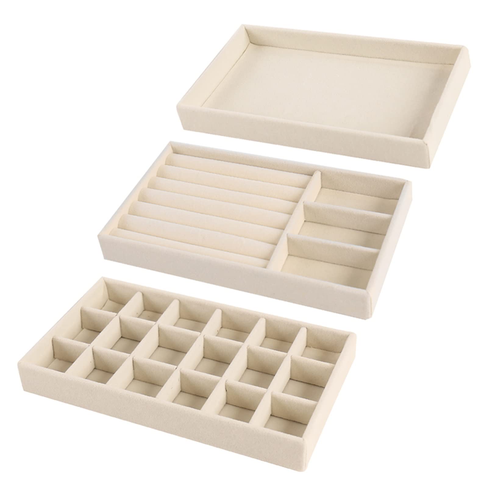 Elegant Velvet Jewelry Box Organizer - Portable Ring, Earring & Accessories Display Case with Tray Holder - Perfect for Travel, Gifts & Home Storage (Color: E)