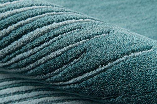 Momeni Rugs Delhi Collection 5' x 8' Aqua Blue Handmade Area Rug - Boho Chic Living Room Decor, Bedroom Accent, Home Office Floor Covering