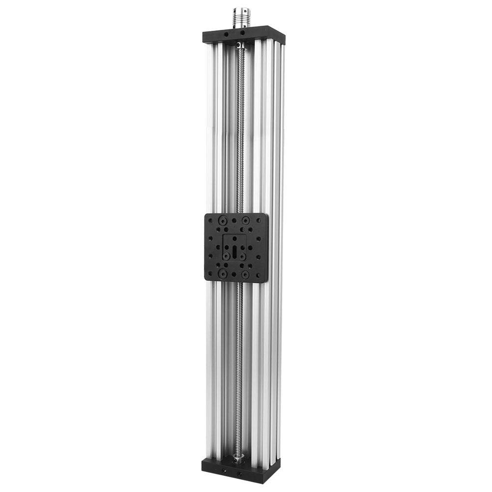 8mm Lead Ball Screw Linear Guide Slide Table - Aluminum Alloy CNC Motion Rail Stage Actuator for 3D Printer, Engraving Machine (500mm, Silver) | High Precision DIY CNC Router, Laser Cutter Accessories for Woodworking & Metal Fabrication