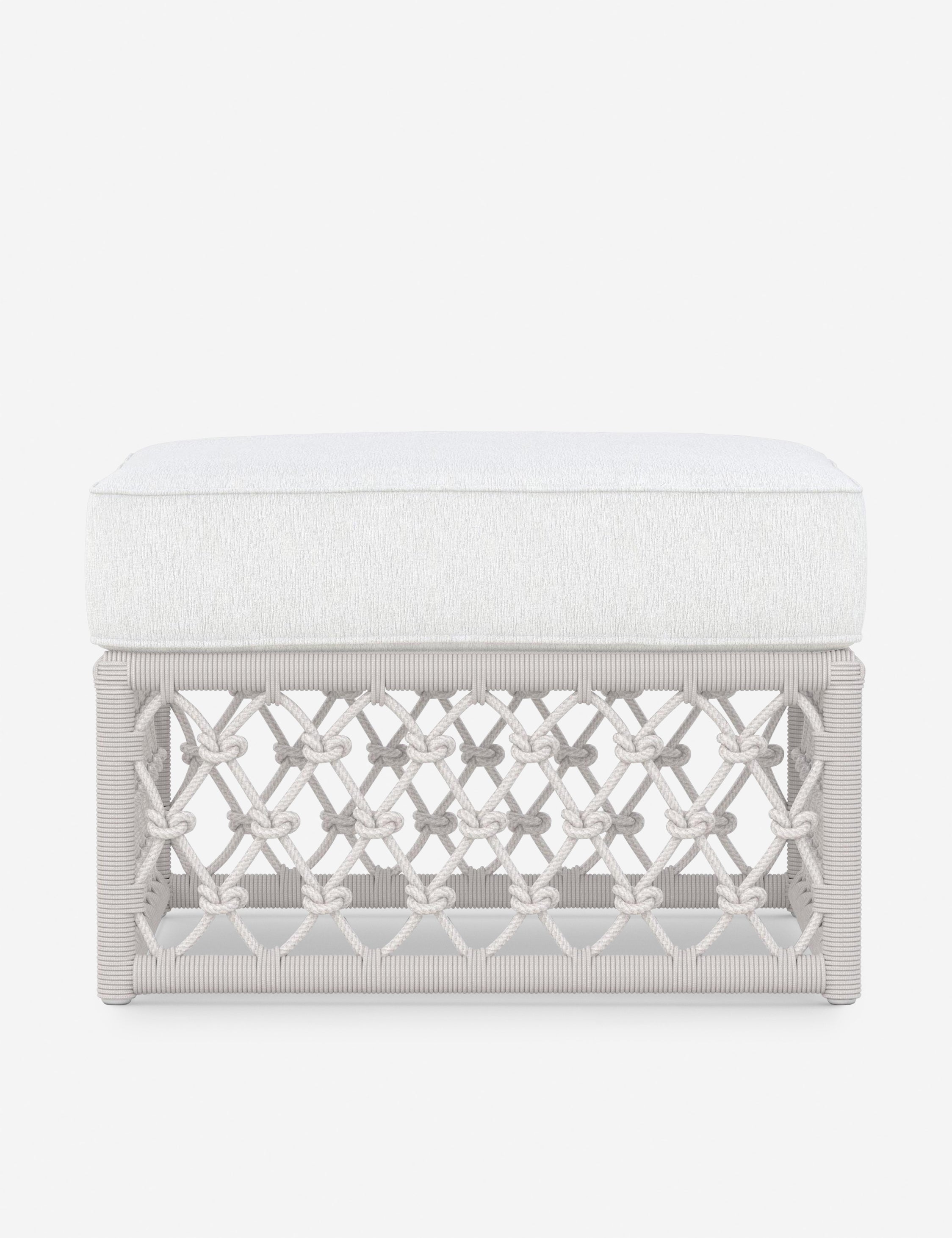 Gibbs Indoor Outdoor Ottoman - Waterproof & Weather-Resistant Patio Furniture for Garden, Poolside, and Living Room - Perfect for Relaxing Outdoors or as Extra Seating