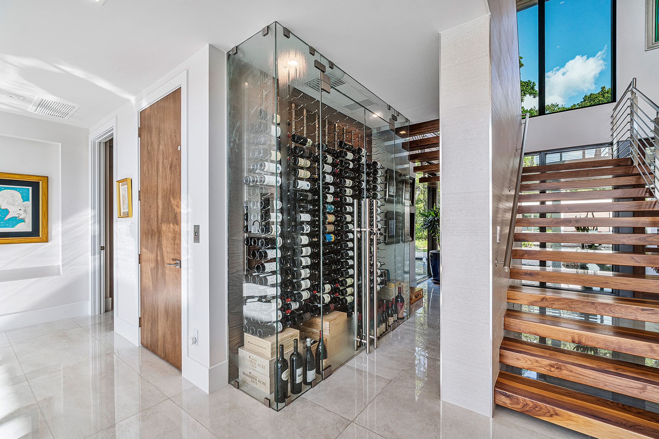 Premium W Series Pro 6-Bottle Wall Mounted Wine Rack - Double Depth Metal Wine Storage Shelf - Modern Space Saving Design Holds 36 Bottles (Matte Black) - Perfect for Home Bars, Kitchen Storage & Wine Cellar Organization
