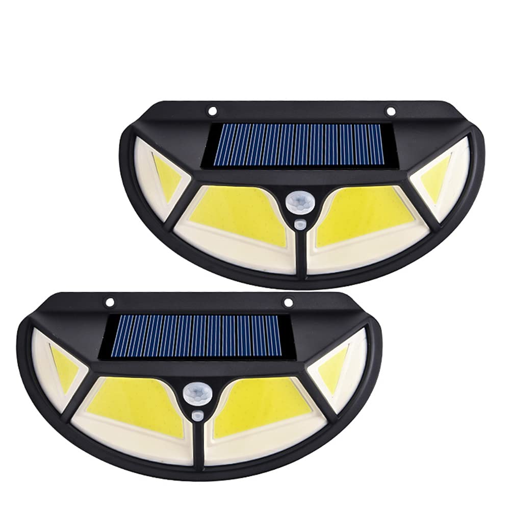 122 COB Solar Wall Light - Waterproof Motion Sensor Outdoor Lighting for Garden, Yard, Fence, Stairs & Pathways | Landscape & Security Lighting | Weatherproof Solar Powered LED Night Light for Home & Villa Exteriors