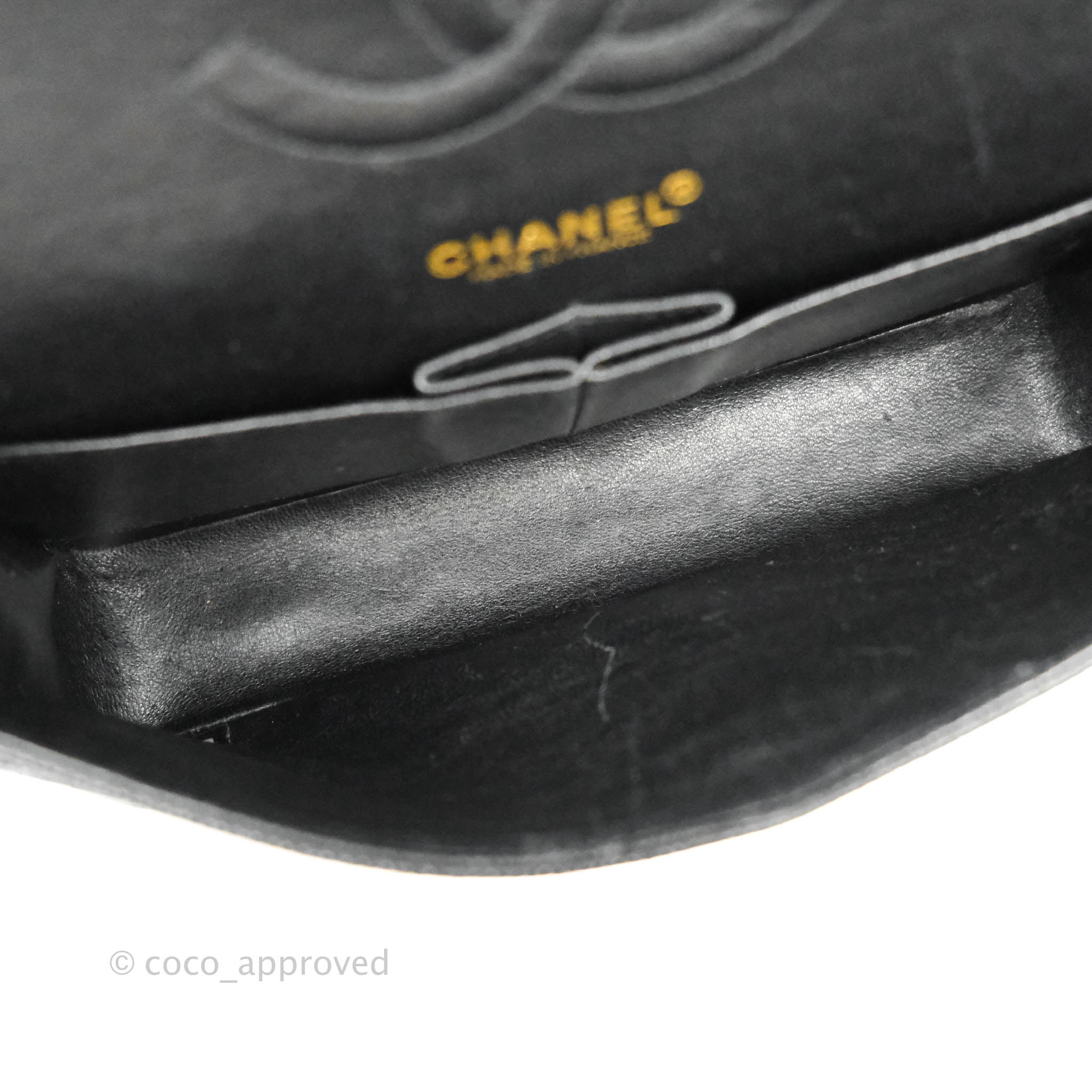 Chanel Classic M/L Medium Double Flap Bag in Black Caviar Leather with 24K Gold Hardware - Luxury Handbag for Women, Perfect for Parties, Work & Special Occasions
