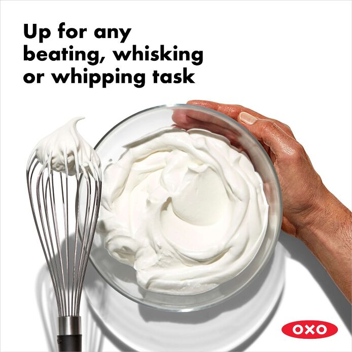 11-Inch Stainless Steel Balloon Whisk for Baking, Mixing, and Whipping - Perfect for Cakes, Eggs, Cream, and Batter - Ideal for Home Bakers and Professional Chefs