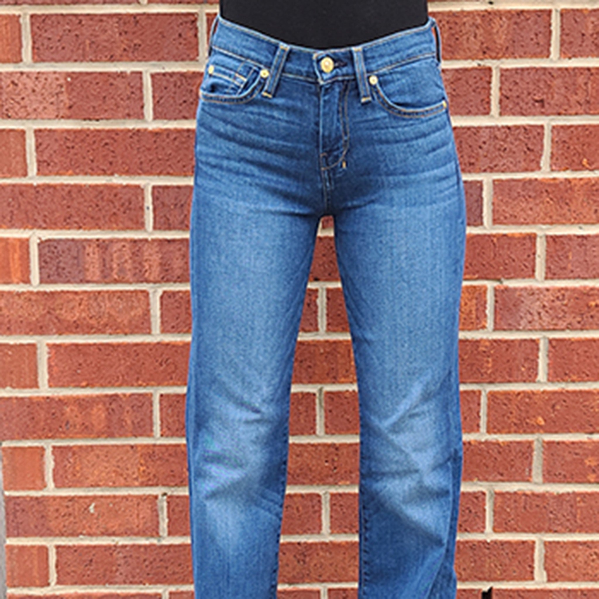 7 For All Mankind Women's MR1 Dojo High-Rise Skinny Jeans - Stretch Denim Pants for Work, Date Night & Casual Outfits