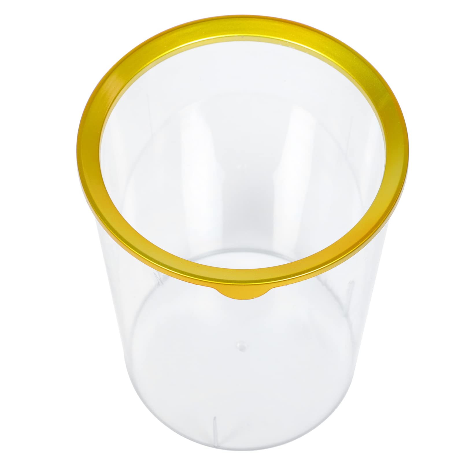 DOITOOL 5-Gallon Plastic Round Trash Can with Gold Pressure Ring - Waste Basket for Home, Office, Kitchen, Bathroom & Living Room - Ideal for Recycling, Daily Garbage Disposal & Household Organization