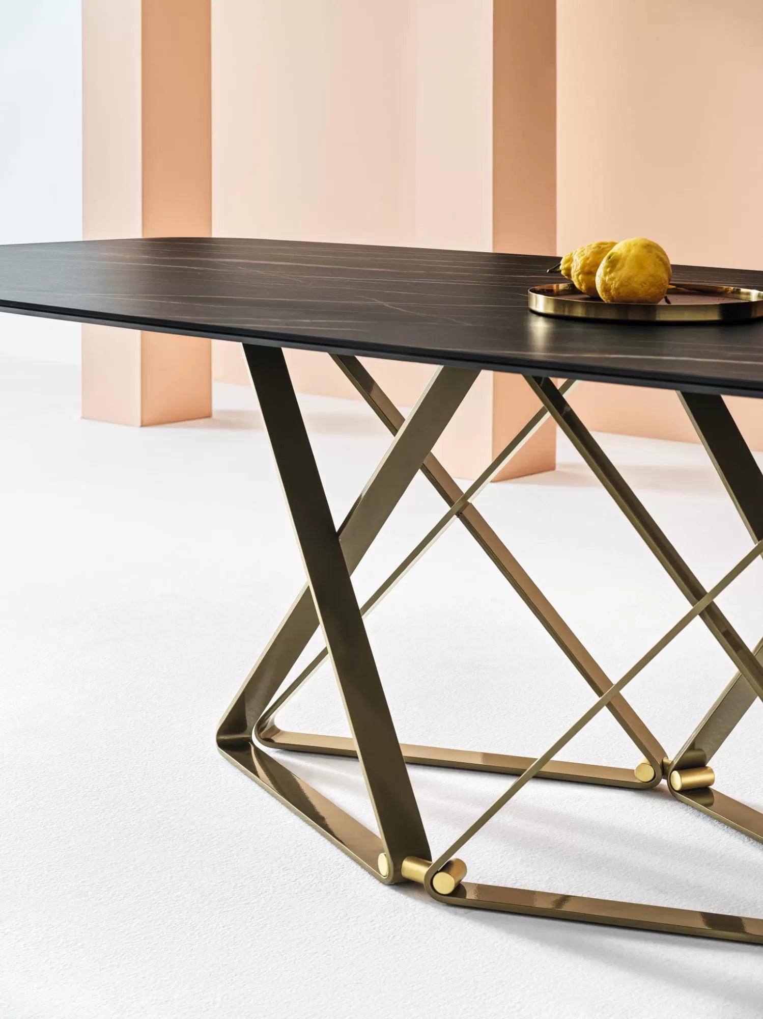 Delta Barrel Marble/Ceramic Side Table - Modern Accent Table for Living Room, Bedroom, or Office - Durable and Stylish Home Decor Furniture