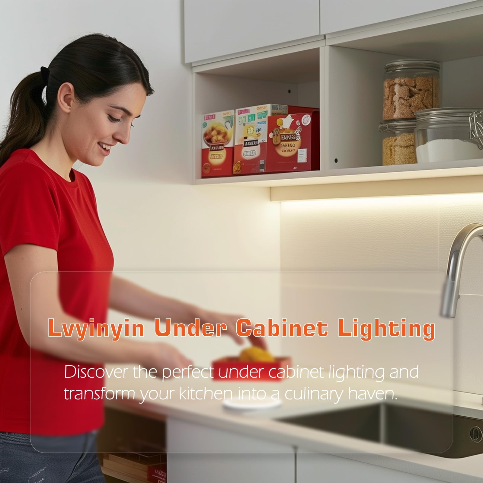 12 Inch Under Cabinet LED Light Bar - Daylight White, 2-Pack with On/Off Switch & 120V Plug - Perfect for Kitchen Shelves, Cupboards, Display Cases & Closet Lighting (Ideal for Task Lighting & Home Decor)