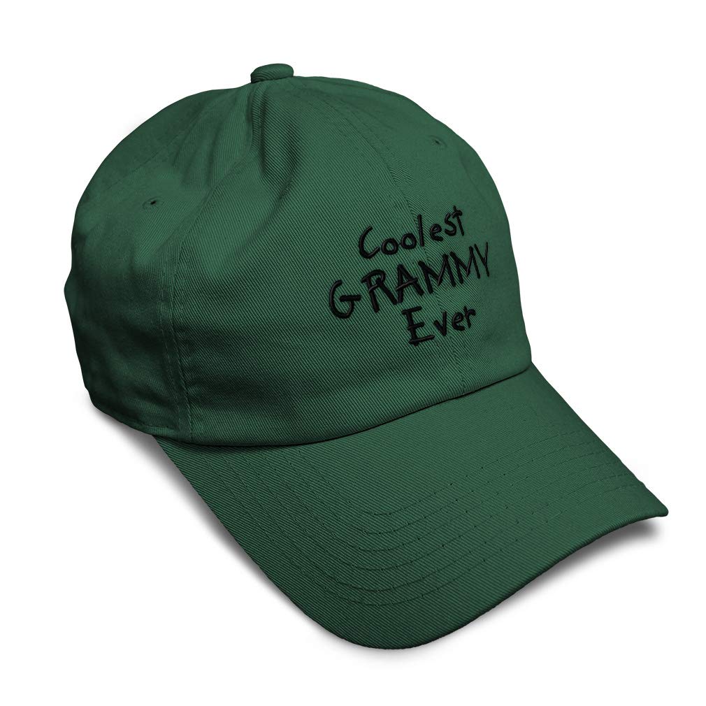 Soft Cotton Baseball Cap - Coolest Grammy Ever Black Dad Hat for Men & Women - Perfect Gift for Grandmothers & Vintage Style Lovers - Great for Concerts, Outdoor Activities & Casual Wear