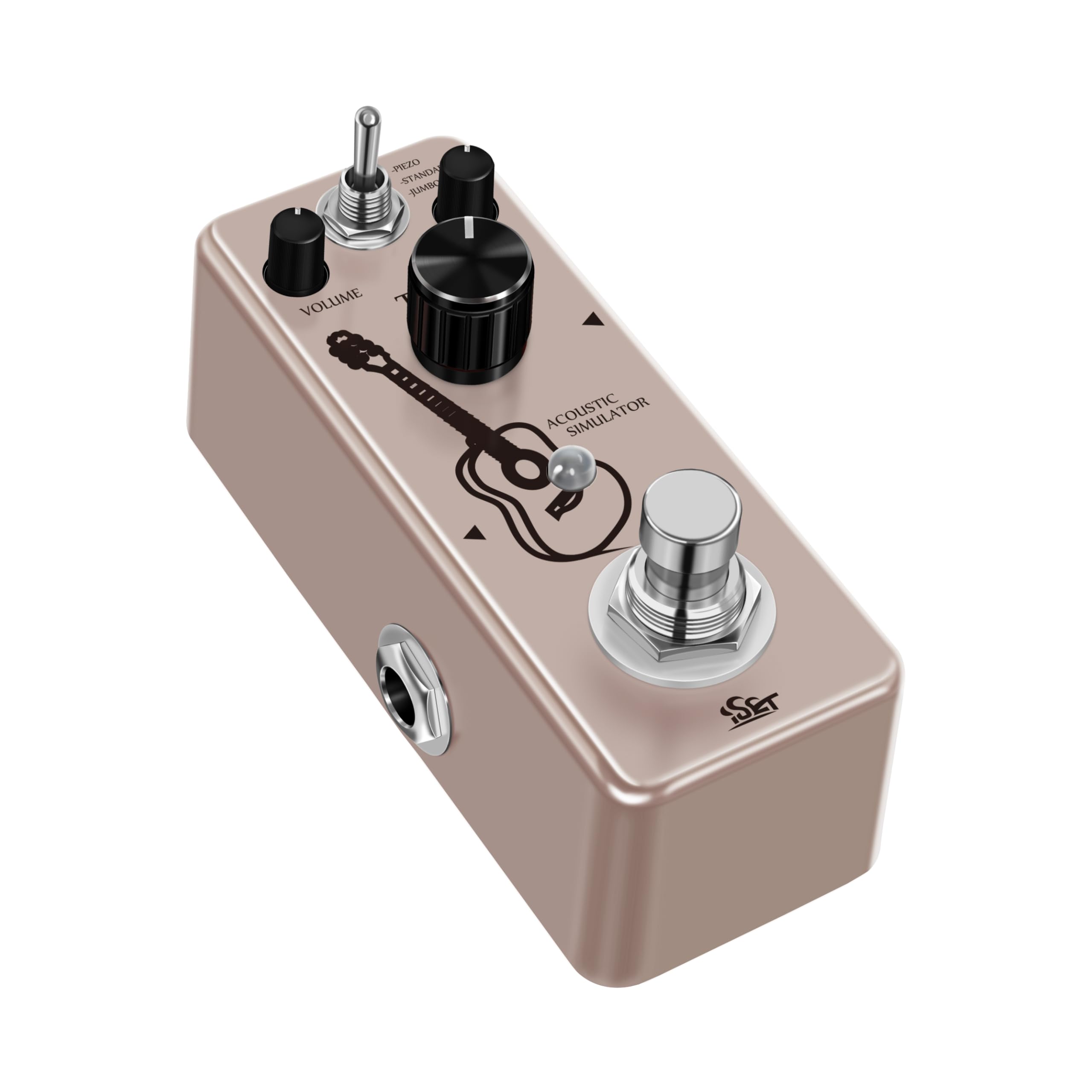 ISET Acoustic Simulator Guitar Effect Pedal - True Bypass for Electric Guitar & Bass - Perfect for Live Performances & Studio Recording