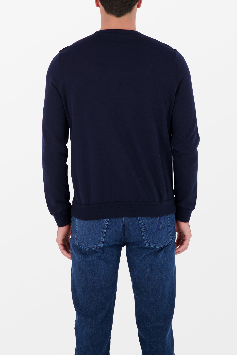 Zilli Navy Blue Men's Sweatshirt - Soft Cotton Pullover Hoodie for Casual Wear & Outdoor Activities