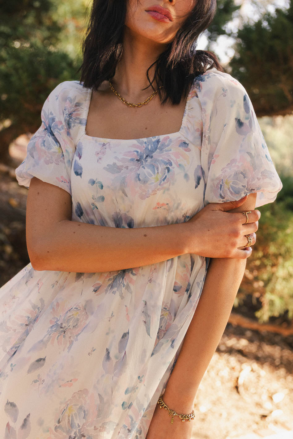 Kendry Floral Maxi Dress in Blue | Women's Summer Boho Flowy Long Dress | Perfect for Beach Vacations, Weddings & Date Nights
