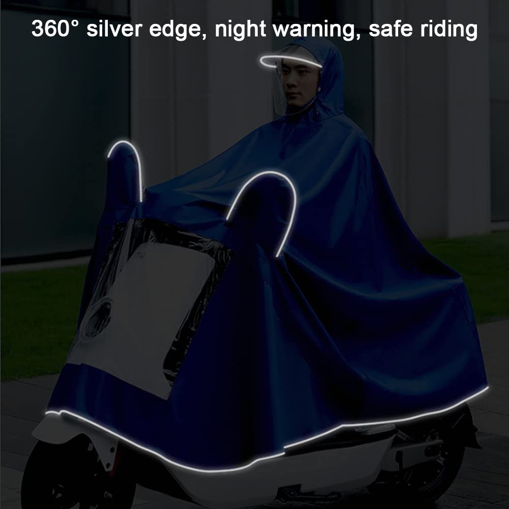 **Large Waterproof Mobility Scooter Cover with Visor - Rain Cape Coat for Scooters & Motorcycles - All-Weather Protection for Outdoor Use**