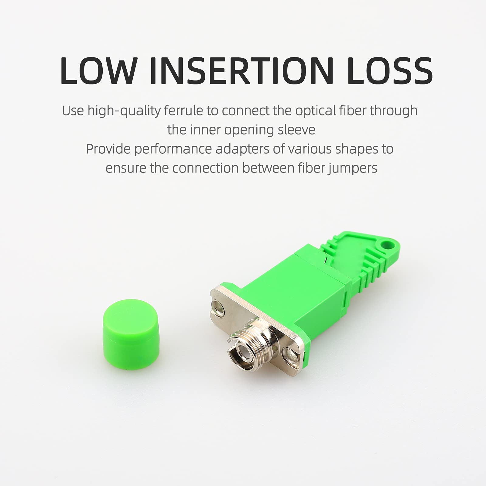 E2000-FC/LC/ST Fiber Optic Adapter Coupler Flange Plate - 10pcs for Telecom, CATV & Network Data Testing | Compatible with E2000-FC/APC Connectors | Ideal for Data Centers, Broadcast Studios & Telecom Installations