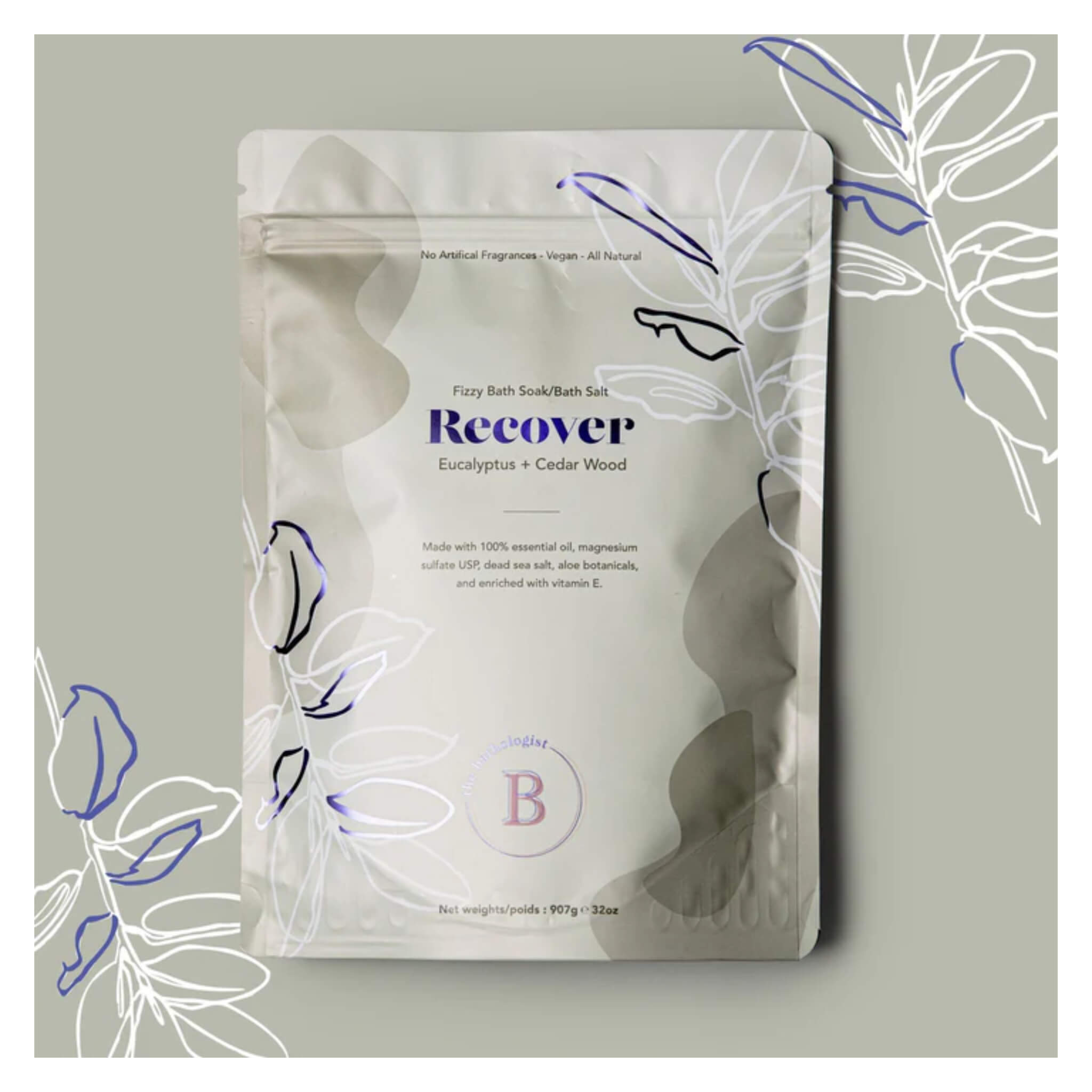 Relaxing Recover Fizzy Bath Soak - Detox & Muscle Relief Bath Bombs for Stress Relief & Self Care | Perfect for Spa Nights, Gift Sets & Post-Workout Recovery
