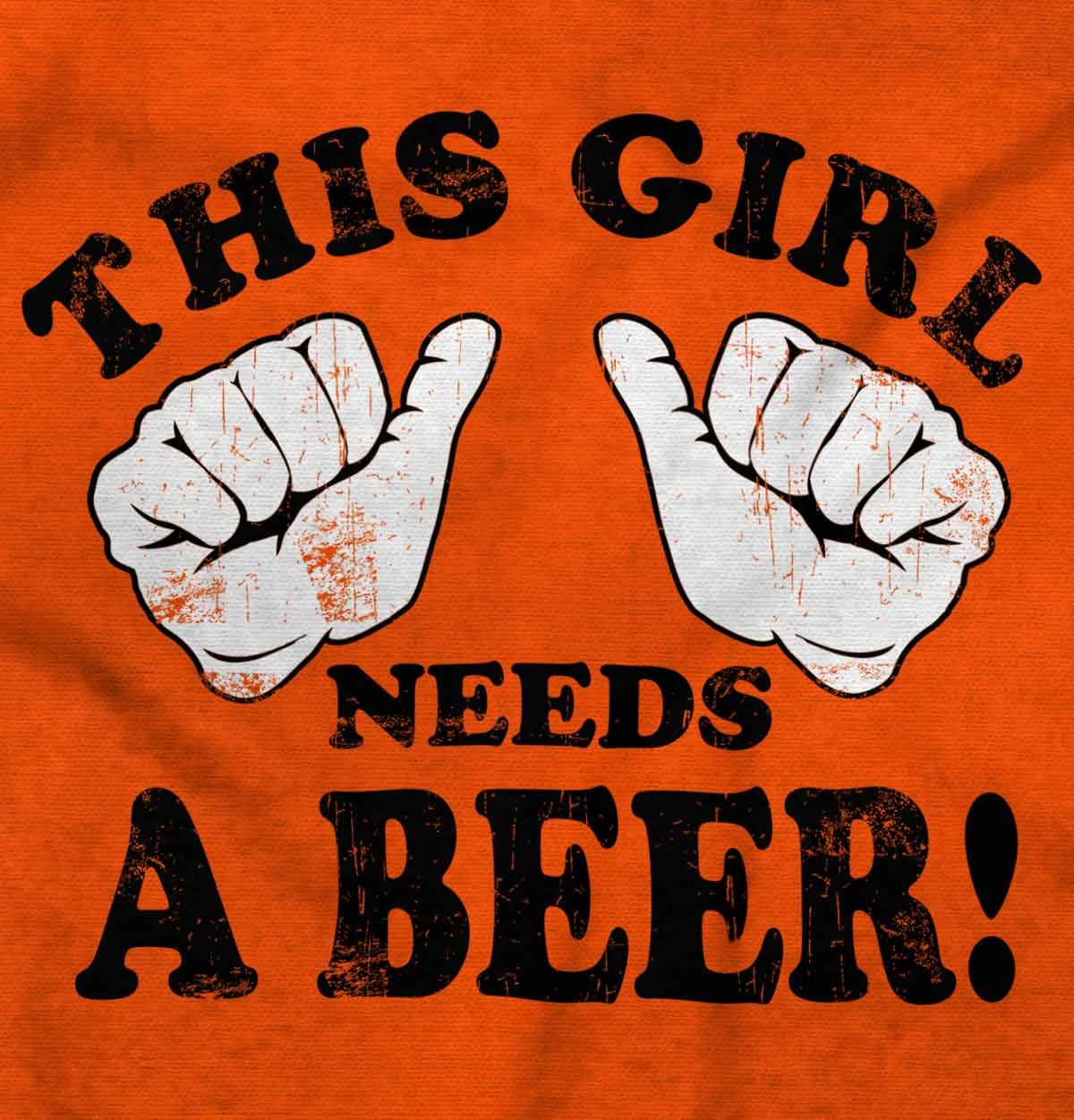 Funny 'This Girl Needs a Beer' Graphic Tee for Women - Cute Drinking T-Shirt for Ladies - Perfect for Girls Night Out, Bar Hopping & Casual Wear
