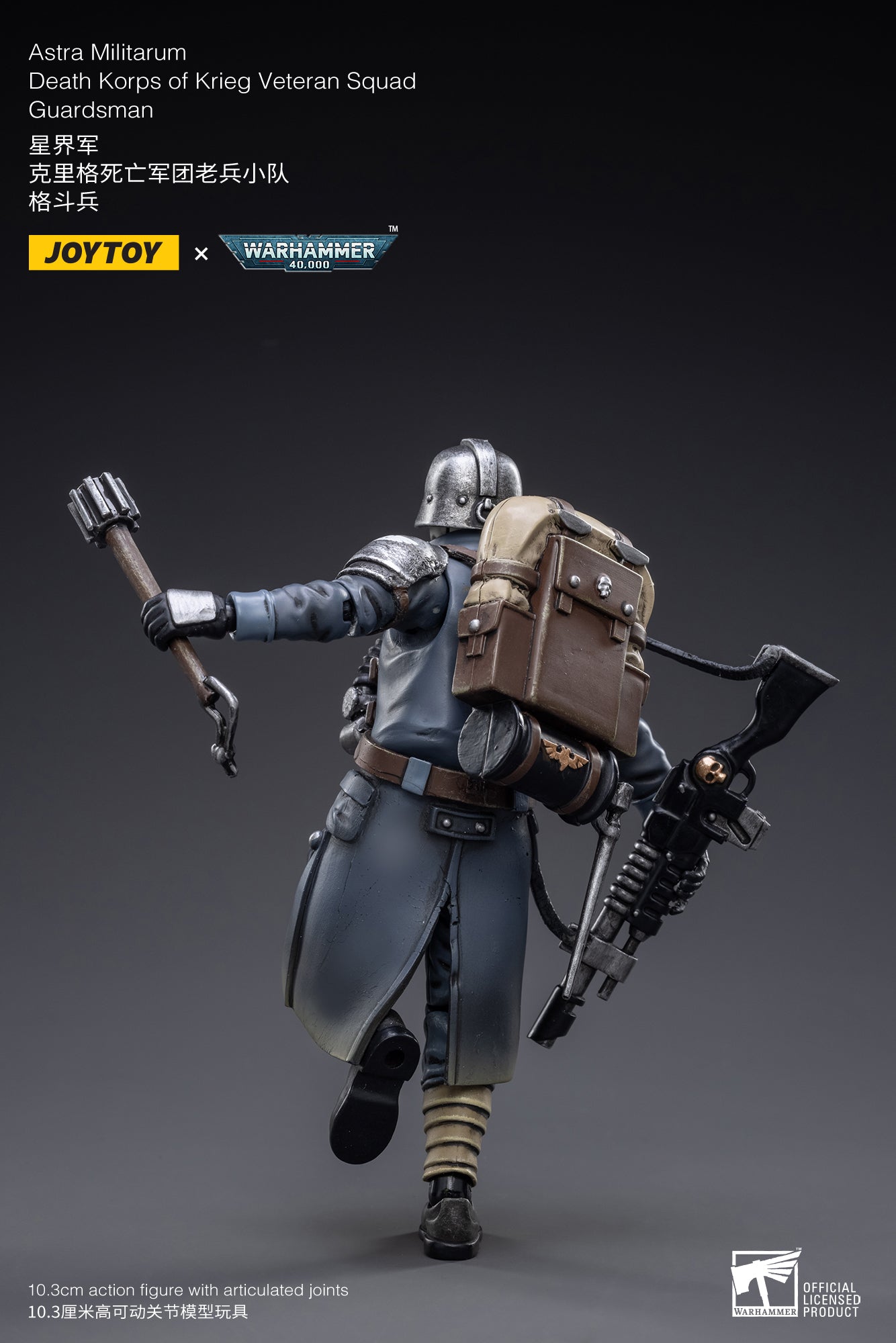 JOYTOY 1/18 Scale Warhammer 40K Action Figure - Astra Militarum Death Korps of Krieg Veteran Squad (Reissue) | Collectible Military Model for Display & Tabletop Gaming