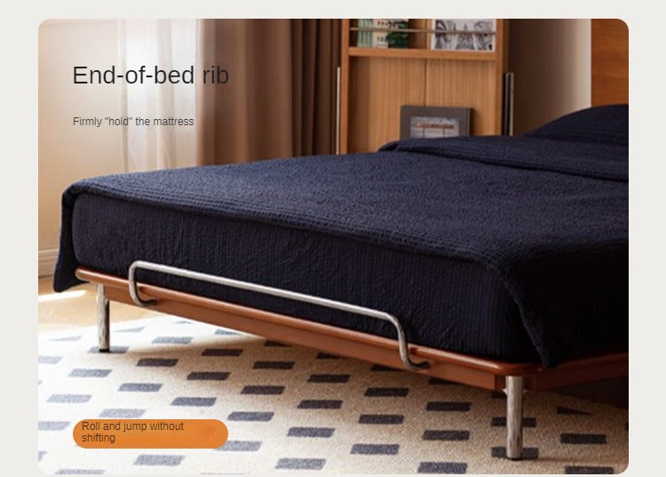 Medieval Style Solid Poplar Wood Bed Frame - Handcrafted Rustic Bed for Bedroom, Guest Room & Castle Themed Decor