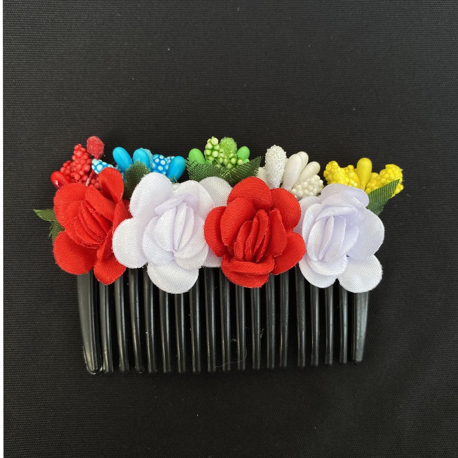 VinshBond Floral Hair Clips for Women & Girls - 6-Piece Hair Bun & Side Clip Set (Multicolor) | Perfect for Weddings, Parties & Everyday Hairstyles