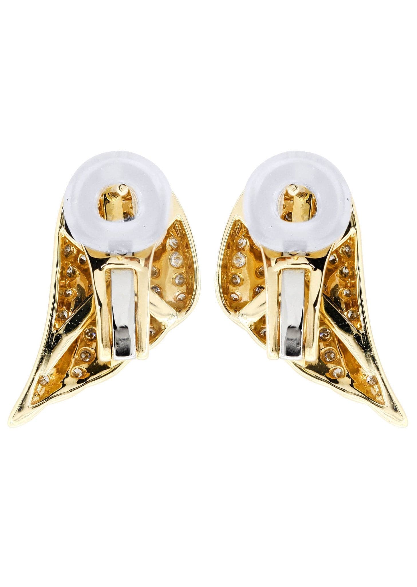 14K Yellow Gold Men's Diamond Earrings - 1.56 Carat Studs for Everyday Wear & Special Occasions