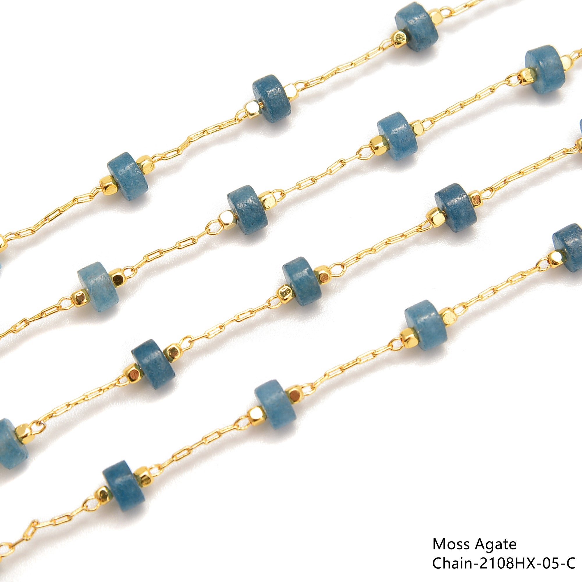 2x4mm Heishi Disc Beads - Multi Gemstone Beaded Chain (1 Meter Per Bag) for Jewelry Making, DIY Bracelets & Necklaces