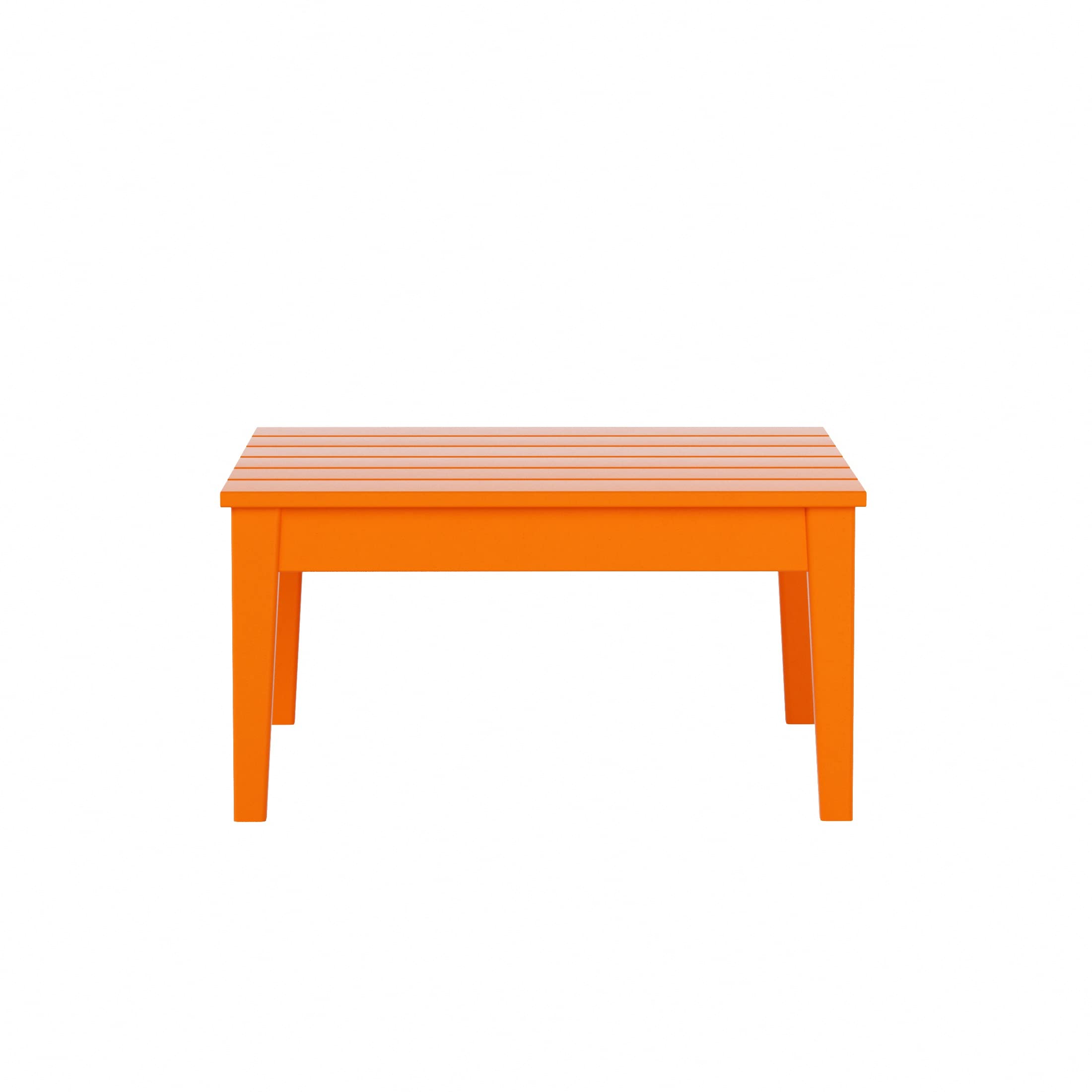 WestinTrends 32 Inch All-Weather Poly Lumber Outdoor Coffee Table - Square Adirondack Patio Table in Orange - Perfect for Poolside, Deck, Garden & Backyard Relaxation