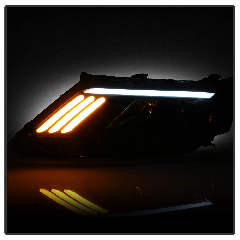 Ford Fusion 2010-2012 LED DRL Headlights - Black/Clear Lens - High Visibility Daytime Running Lights for Enhanced Safety & Style - Perfect for Night Driving & Car Customization