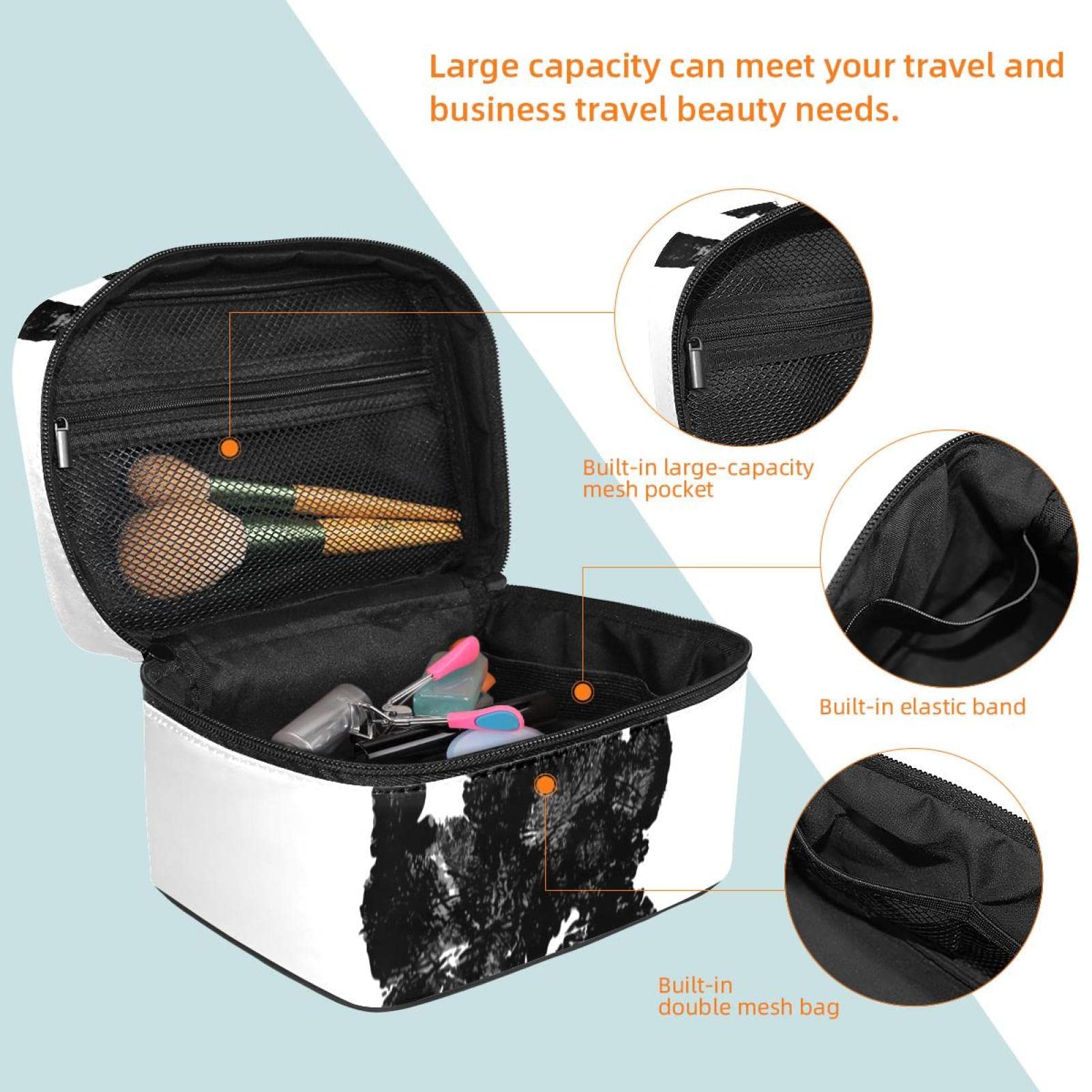 Portable Makeup Bag for Women - Travel Cosmetic Organizer with Zipper Pouch, Perfect for Travel, Gym & Daily Use