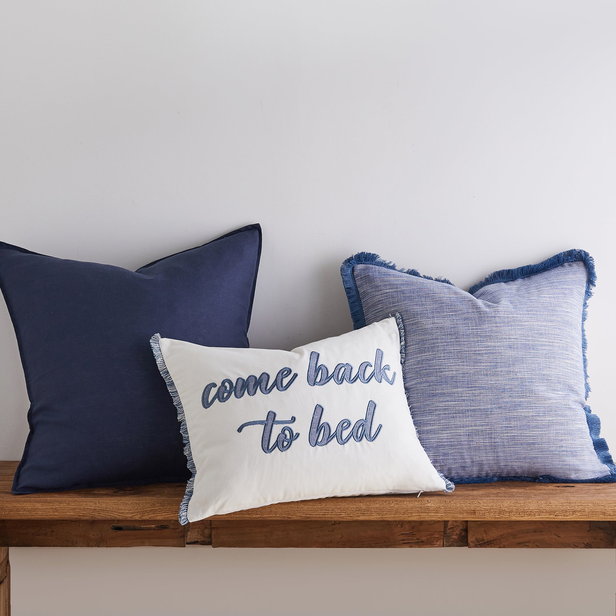 Pickford Blue Decorative Throw Pillow 18x18 Inches - Soft Square Cushion for Sofa, Bed, and Home Decor