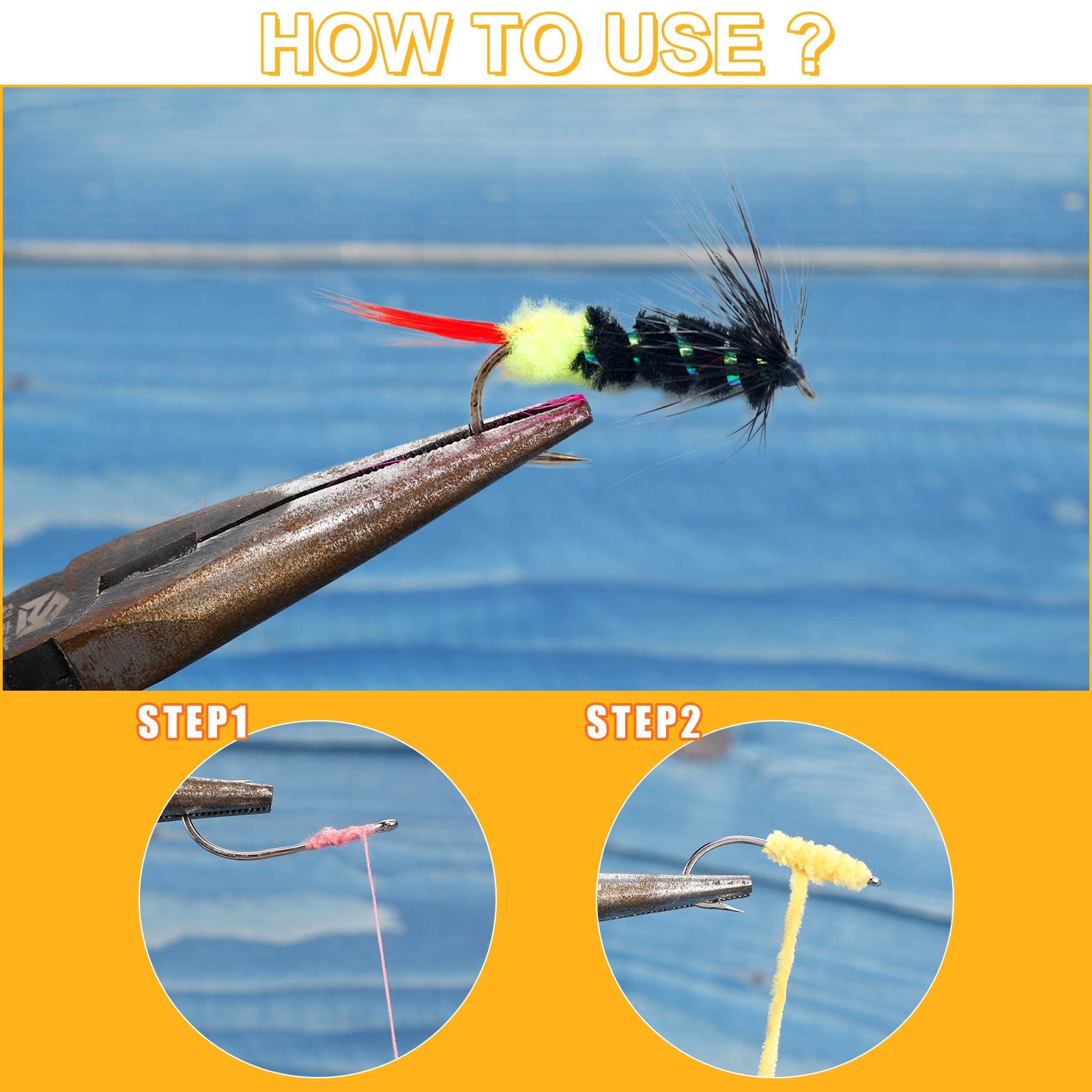 BBTO 12-Piece Fly Tying Chenille Kit - 65.64 Yards DIY Fly Tying Materials for Streamers, Wooly Buggers & Nymphs | Fishing Lure Making Supplies for Fly Tying, Flex Hackle & Craft Projects | Perfect for Fly Fishing Enthusiasts & Handmade Lure Creation