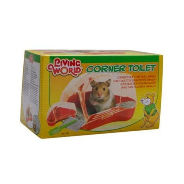 Living World Corner Toilet for Hamsters and Gerbils - Small Pet Litter Box with High Sides, Easy to Clean - Perfect for Cage Hygiene & Odor Control in Small Animal Habitats