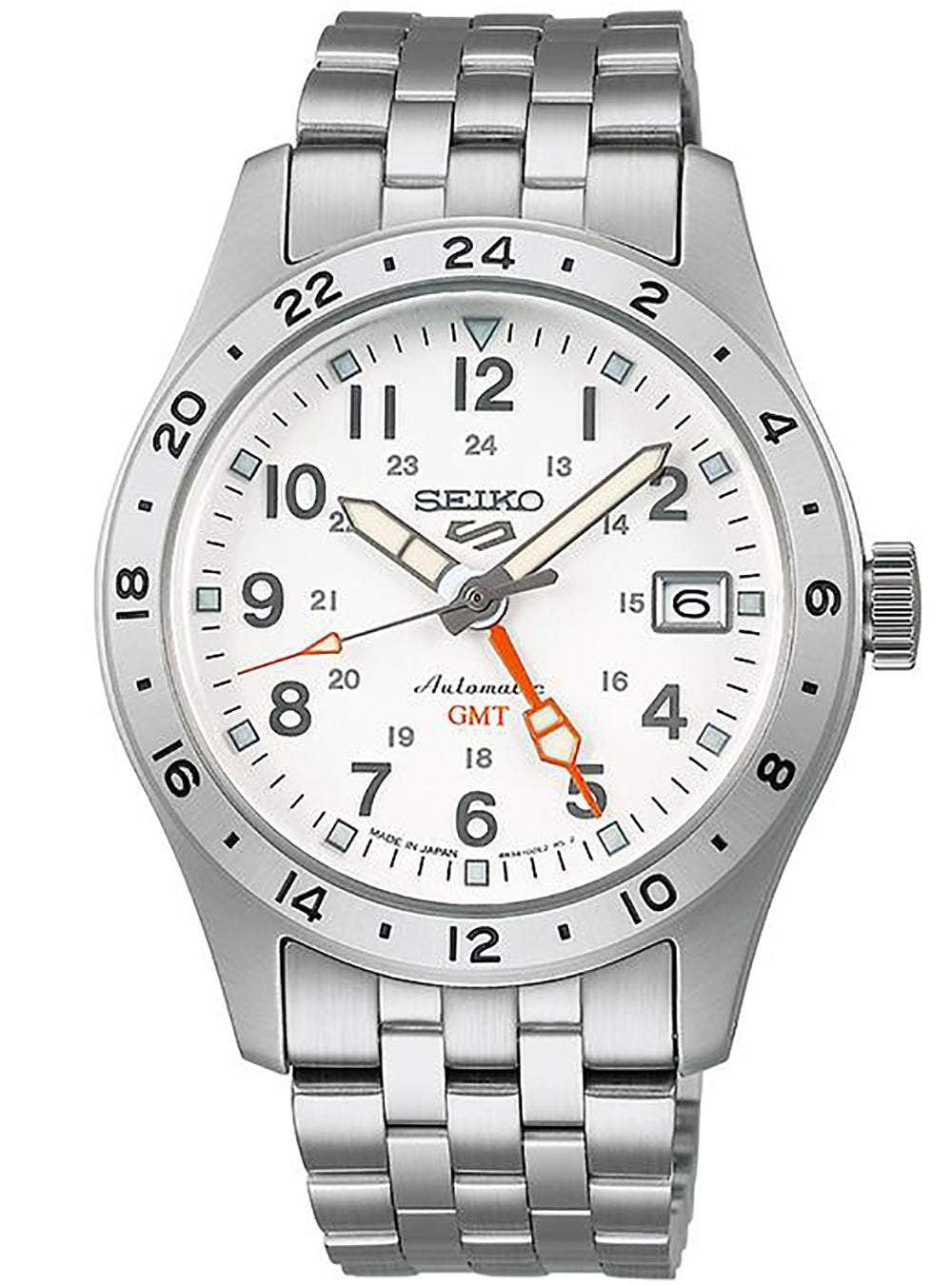 SEIKO 5 Sports GMT Automatic Watch - Japanese Made JDM Field & Travel Timepiece for Men - Perfect for Outdoor Adventures, Business Travel & Everyday Wear