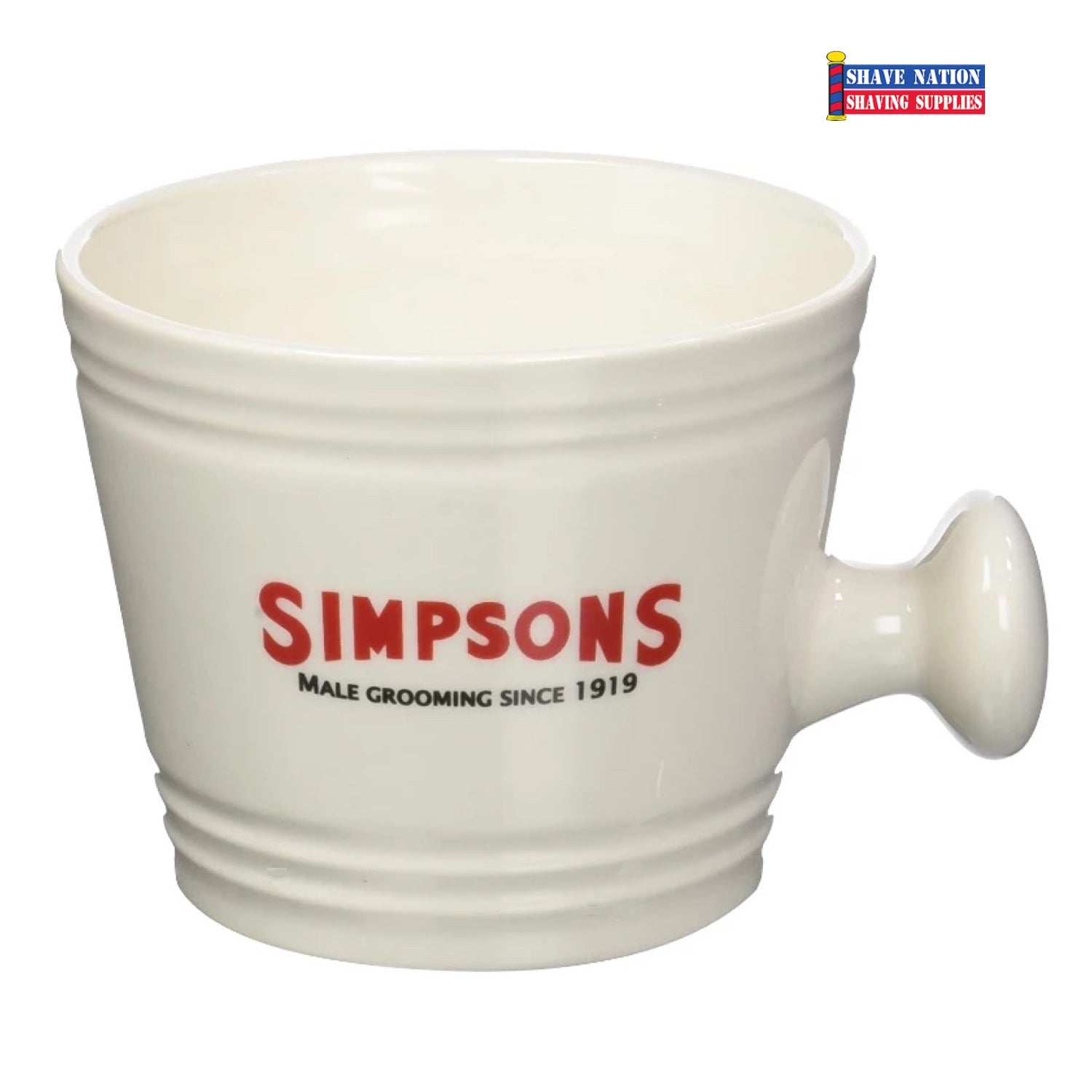 Simpsons Apothecary Large Shaving Mug - Perfect for Traditional Wet Shaving & Grooming Gifts