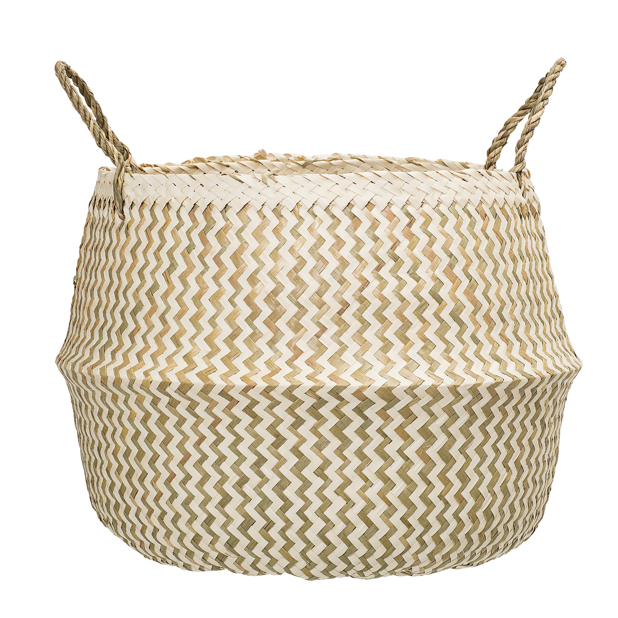 Natural Seagrass Storage Basket by Bloomingville - Eco-Friendly Woven Organizer for Home, Nursery, or Beach - Perfect for Toys, Blankets, and Laundry