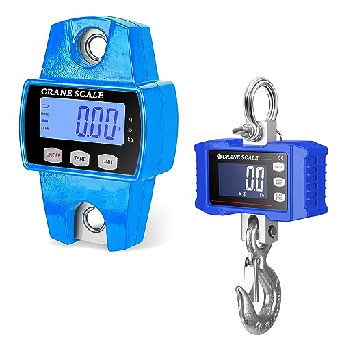 660lb Digital Hanging Scale with Durable Cast Aluminum Case - Heavy Duty Portable Crane Scale for Shipping, Farming & Industrial Use | 2200lbs Capacity Option Available for Commercial Weighing Needs