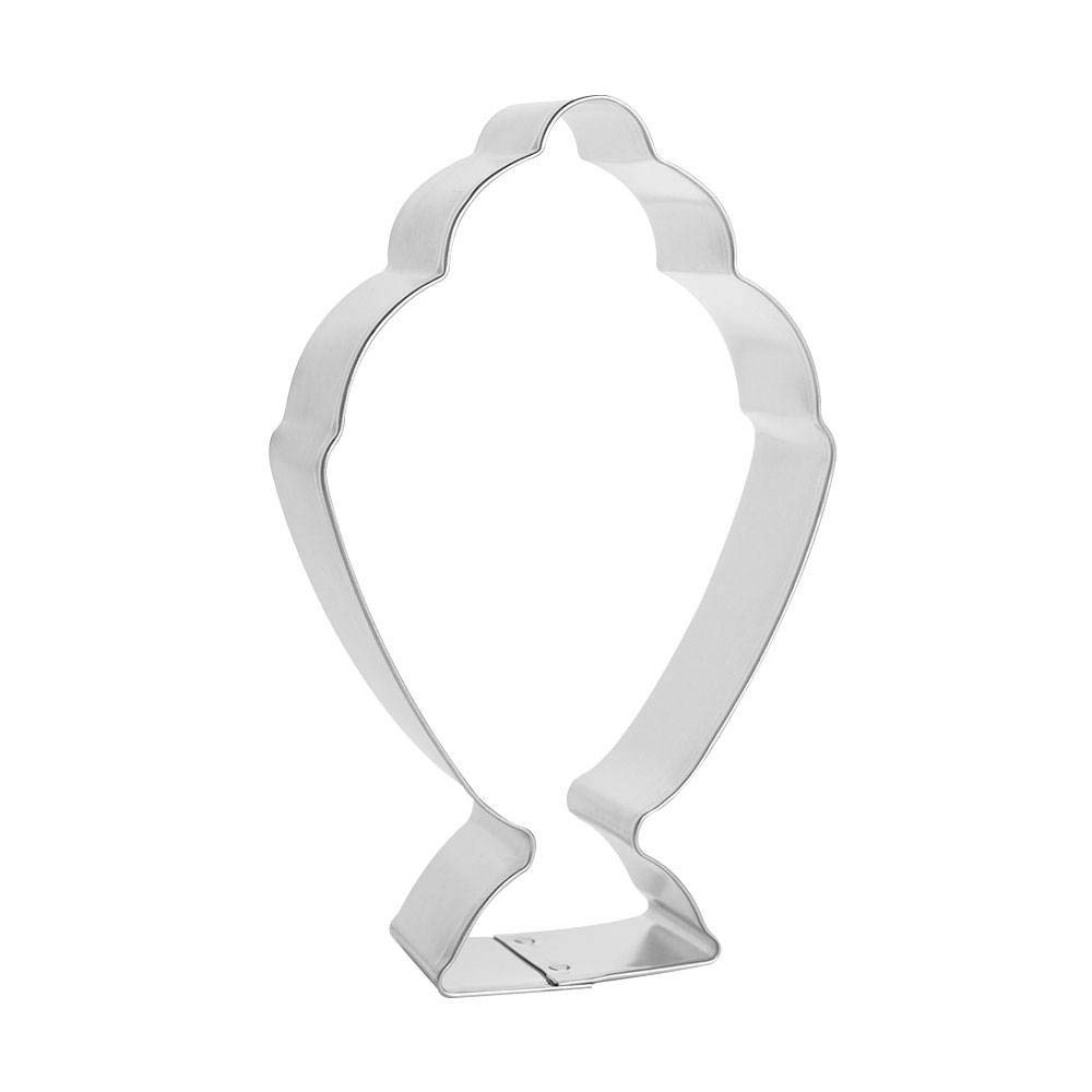 5 Inch Ice Cream Sundae Cookie Cutter - Premium Tin Plated Steel Cookie Mold | Made in USA by Foose | Perfect for Baking, Party Treats & DIY Dessert Decorations