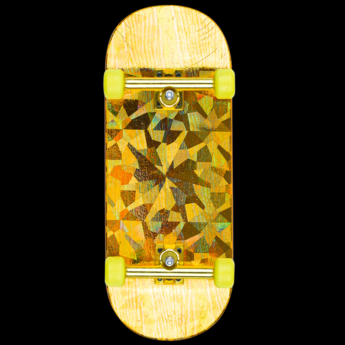 DK Fingerboard Complete Gold Shine - Professional Mini Skateboard for Finger Tricks & Stunts - Perfect for Skateboard Enthusiasts, Office Desk Fun & Stress Relief