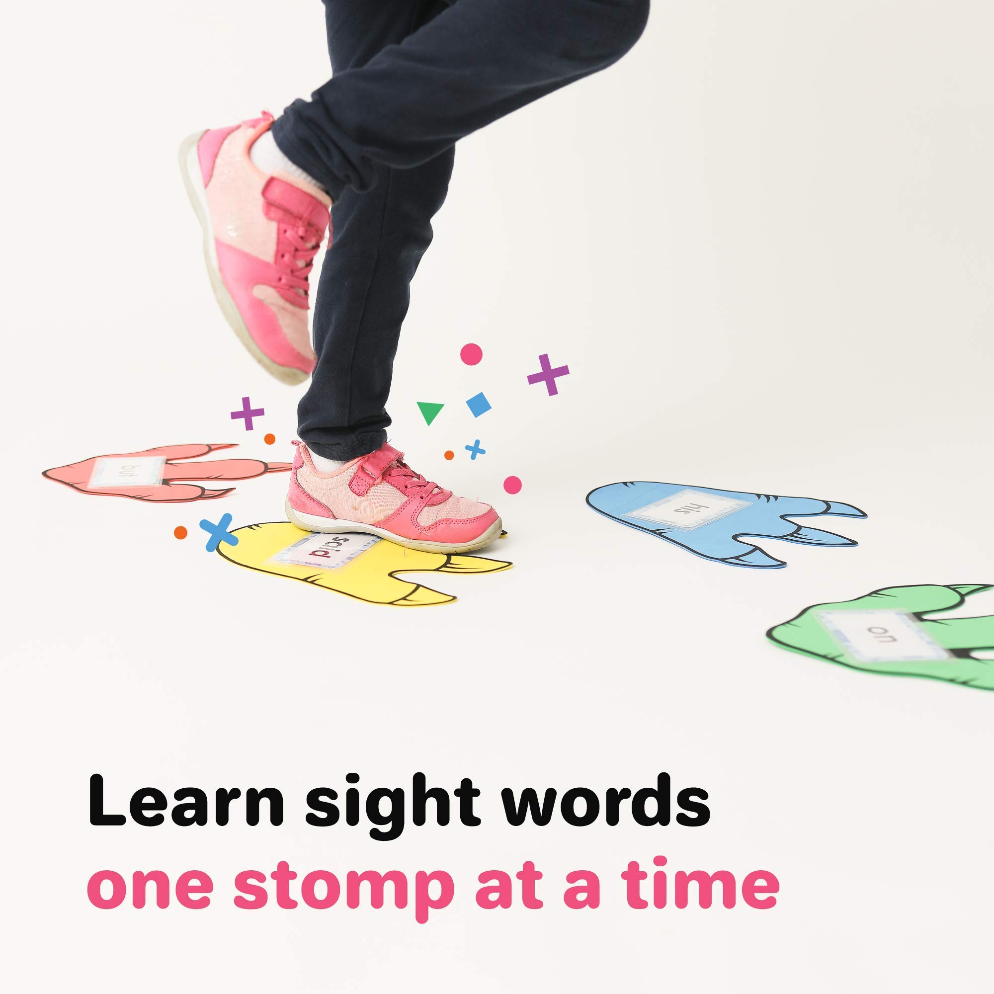 Dino Stomp Sight Words Flash Cards - Kindergarten Learning Games for Kids Ages 4-8 | Dolch Sight Words Reading Games | 1st Grade Learning Materials | Educational Toys for Classroom & Homeschool Reading Practice